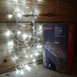 Premier 960 Cool White LED Clear Cable Cluster 12.4m - Size: 1200 x 1200 x 4cm - Wilko - thumbnail 7