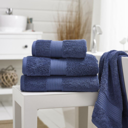 Deyongs Bliss Pima Denim Bath Towel - Size: 70 x 127cm - Blue - Wilko - thumbnail 3