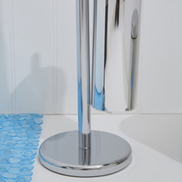 Premier Housewares Chrome Toilet Brush and Roll Holder - Size: 30 x 19 x 75cm - Silver - Wilko - thumbnail 7
