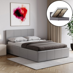 VIDA DESIGNS Lisbon Small Double Grey Ottoman Faux Leather Bed Frame - Wilko - thumbnail 6
