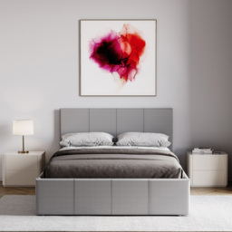 VIDA DESIGNS Lisbon Small Double Grey Ottoman Faux Leather Bed Frame - Wilko - thumbnail 4