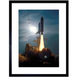 Wee Blue Coo NASA Space Science Shuttle Discovery Launch 1994 Framed Wall Art Print 30 x 41cm - Size: 43.3 x 33.3 x 1.5cm - Wilko - thumbnail 1