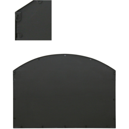 The Arcus Black Arched Metal Over Mantle Wall Mirror 90 x 65cm - MirrorOutlet - Wilko - thumbnail 5