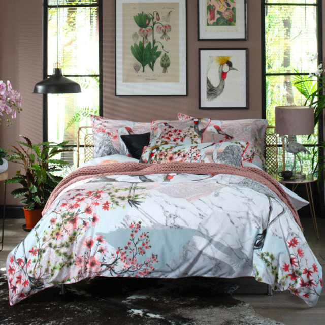 Kirsty Norris Tsuru Nichi Double Duvet Set - Blue - Wilko - image 1