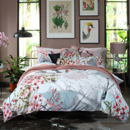 Kirsty Norris Tsuru Nichi Double Duvet Set - Blue - Wilko - thumbnail 1