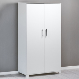 MMT Furniture Designs 2 Door White Wooden Lockable Filing Cabinet - Size: 140 x 80 x 35cm - Wilko