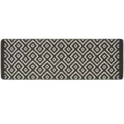 My Mat Charcoal Geometric Cosy Stain Resistant Runner 67 x 200cm - Size: 65 x 200 x 2cm - grey - Wilko - thumbnail 1