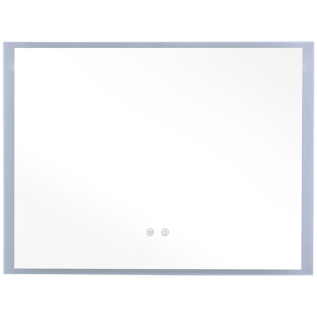 Living and Home Rectangle Anti Fog Frameless Dimmable LED Wall Mirror with and Sensor Switch - Size: 60 x 80 x 3cm - Silver - Wilko - image 1