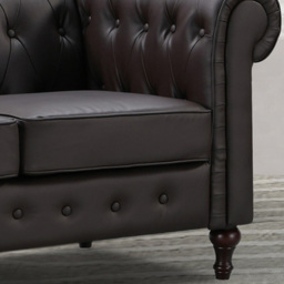 Richland 2 Seater Brown Leather Sofa - Artemis Home - Wilko - thumbnail 4