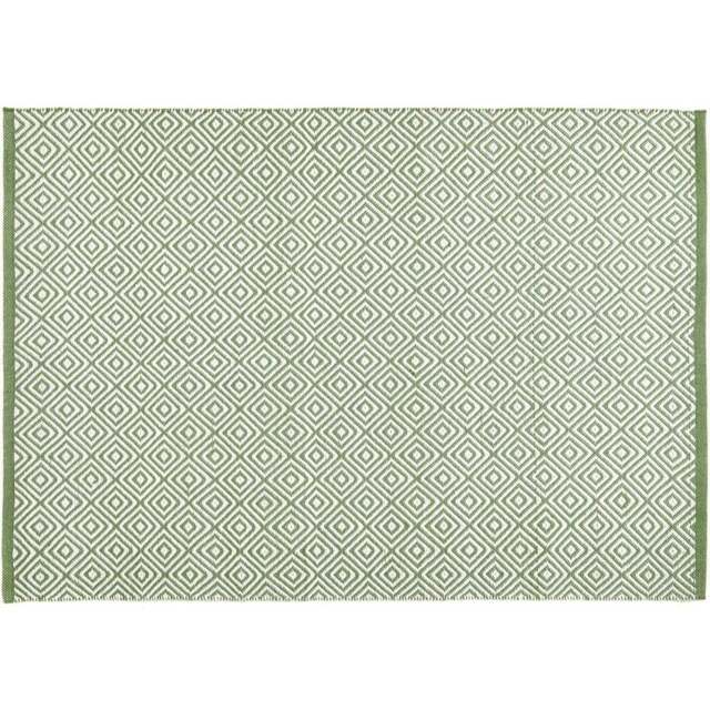 Hug Rug Dark Green Diamond Woven Rug 160 x 230cm - Wilko - image 1