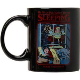 Steve Rhodes He Sees You When You're Sleeping Cinnamon and Clove Scented Candle with Black Mug - Size: 12 x 11.5 x 11.5cm - Wilko - thumbnail 4