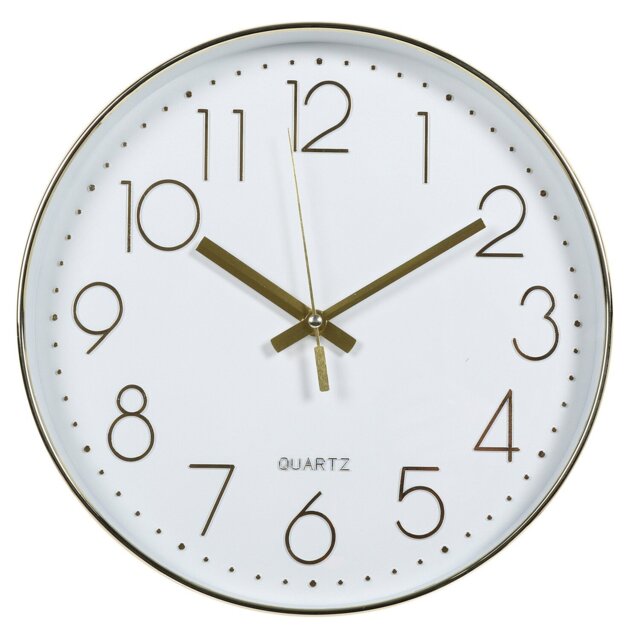 Gold Round Wall Clock 30cm - Wilko - image 1