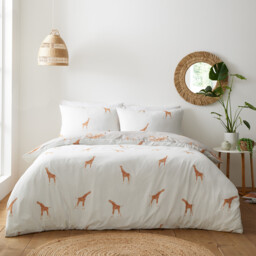 My Home Giraffe Duvet Cover and Pillowcase Set - Natural/King - Wilko - thumbnail 1