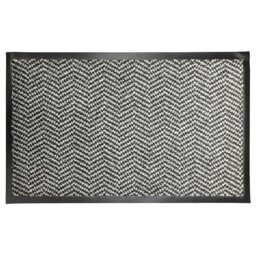 Luxury Mud Master Mat - Black and Cream Chevron or Silver - Primeur - Wilko - thumbnail 1