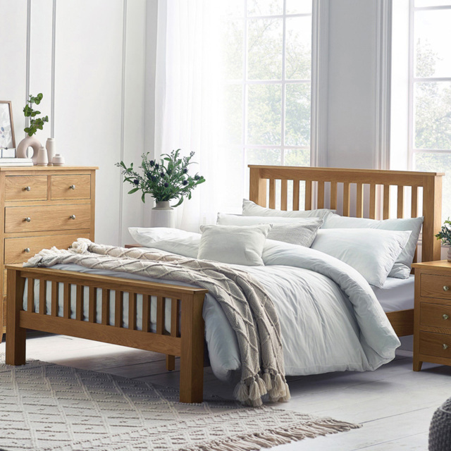 Julian Bowen Mallory King High Footend Bed - Brown - Wilko - image 1