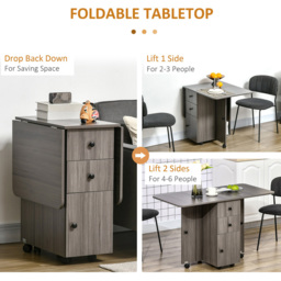 Portland 6 Seater Extendable Dining Table Grey - Wilko - thumbnail 6