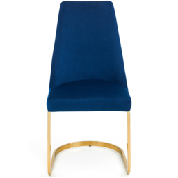 Julian Bowen Vittoria Cantilever Set of 2 Blue Dining Chairs - Multi - Wilko - thumbnail 4
