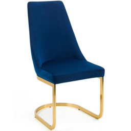 Julian Bowen Vittoria Cantilever Set of 2 Blue Dining Chairs - Multi - Wilko - thumbnail 3