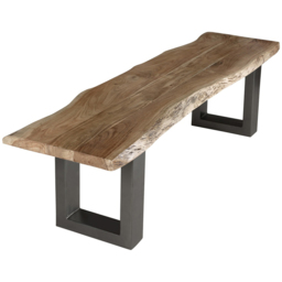 Brooklyn Barima 3 Seater Wooden Dining Bench - Brown - Wilko - thumbnail 5
