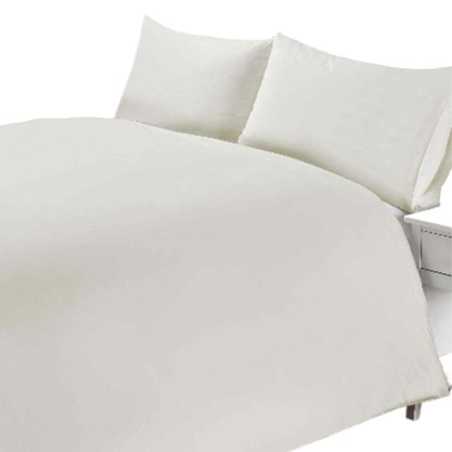 Rapport Home Single Cream 200 Thread Count Cotton Percale Quilt Cover - Wilko - image 1