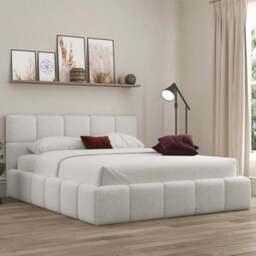 DS Living Ovella King Size Dove Cubed Ottoman Bed - Grey - Wilko