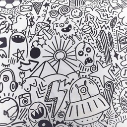 Style Lab Double Multicolour Doodles Duvet Cover Set - Yellow - Wilko - thumbnail 7