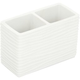 Bali Wavy Toothbrush Holder - White - Wilko