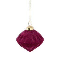 Pack of 35 Flocked Baubles Plum - Santa's Chalet - Wilko - thumbnail 3