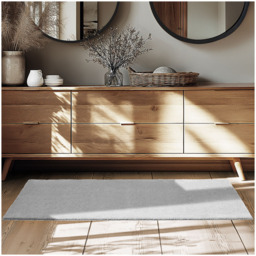 tectake Zonelle Grey Short Pile Ultra Soft Rug 150 x 80cm - Size: 102 x 53 x 76cm - Black - Wilko - thumbnail 3