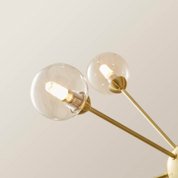 ValueLights Sputnik 8 Way Gold Glass Globe Pendant Ceiling Light and Bulbs - Size: 134 x 55 x 55cm - Wilko - thumbnail 5
