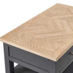 Julian Bowen Bordeaux 2 Drawer Dark Grey Coffee Table - Size: 60 x 100 x 50cm - Wilko - thumbnail 7