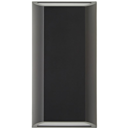 ValueLights Leon Matte Black Up and Down LED Outdoor Wall Light - Size: 22 x 11.3 x 5.1cm - Wilko