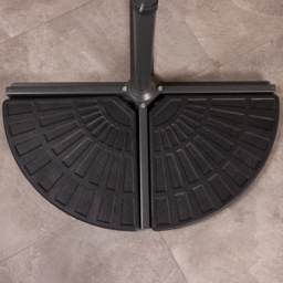 Charles Bentley 2 Piece Cantilever Parasol Base 12kg - Black - Wilko - thumbnail 3
