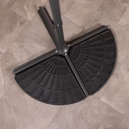 Charles Bentley 2 Piece Cantilever Parasol Base 12kg - Black - Wilko - thumbnail 7