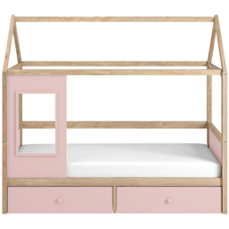 Flair Ted Pink Wooden Play House Bed Frame with Storage - Size: Single - Wilko - thumbnail 4