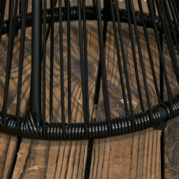 Outsunny Black Rattan Round Coffee Table - Size: 40 x 40 x 42cm - Wilko - thumbnail 4