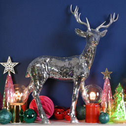 The Seasonal Gift Co Glass Globe Gold LED Neon Star Light - Size: 18 x 10 x 10cm - Wilko - thumbnail 3