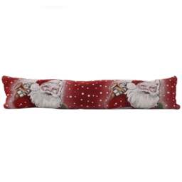 Noel Square Santa Gifts Draught Excluder - Size: 24 x 90 x 10cm - Red - Wilko - thumbnail 1