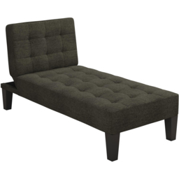 Dorel Adalynn Grey Linen Chaise Lounger - Size: 80 x 73 x 163cm - Wilko - thumbnail 3