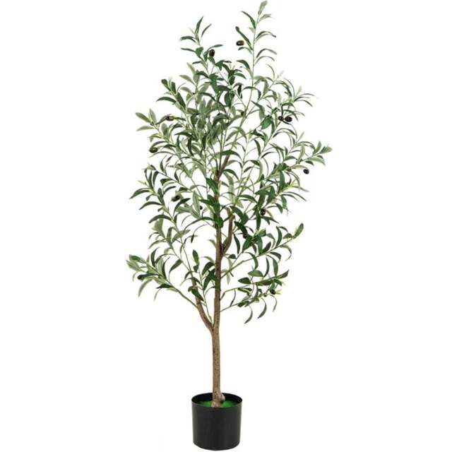 Costway Artificial Olive Tree with Fruits 130cm - Size: 15 x 13 x 130cm - Multi - Wilko - image 1