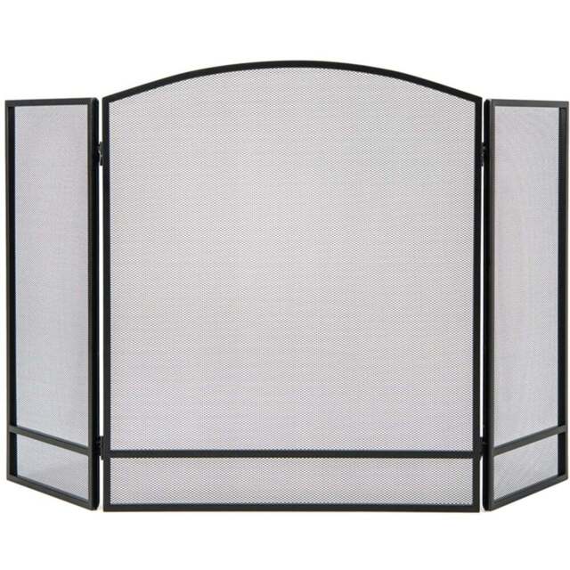 Costway Black 3 Panel Folding Fire Guard - Size: 81.3 x 68.6 x 10.16cm - Wilko - image 1