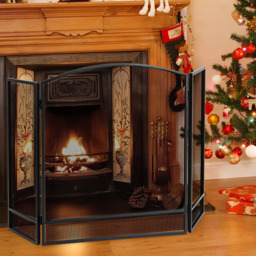 Costway Black 3 Panel Folding Fire Guard - Size: 81.3 x 68.6 x 10.16cm - Wilko - thumbnail 5