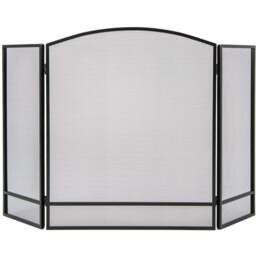 Costway Black 3 Panel Folding Fire Guard - Size: 81.3 x 68.6 x 10.16cm - Wilko