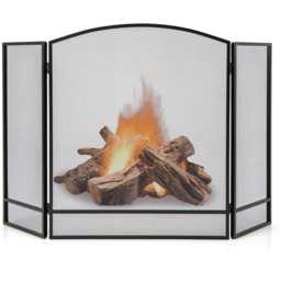 Costway Black 3 Panel Folding Fire Guard - Size: 81.3 x 68.6 x 10.16cm - Wilko - thumbnail 4