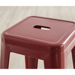 Furniturebox Carter Red Tolix Style Bar Stool Set of 2 - Wilko - thumbnail 5