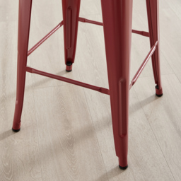 Furniturebox Carter Red Tolix Style Bar Stool Set of 2 - Wilko - thumbnail 4