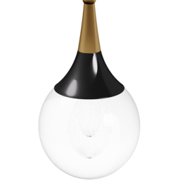 Living and Home Black and Gold Dew Drop Crystal Shade LED Wall Light - Size: 72.5 x 10 x 21cm - Black + Clear - Wilko - thumbnail 5
