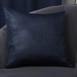 Serene Metro Navy Cushion Cover - Size: 43 x 43cm - Blue - Wilko - thumbnail 3