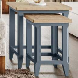 Baumhaus Signature Blue Nest of Tables Set of 2 - Wilko - thumbnail 1