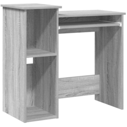 vidaXL 2 Shelf Computer Desk with Keyboard Tray Grey Sonoma - Size: 78 x 84 x 40cm - Wilko - thumbnail 3